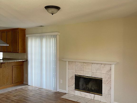 Living room with fireplace
