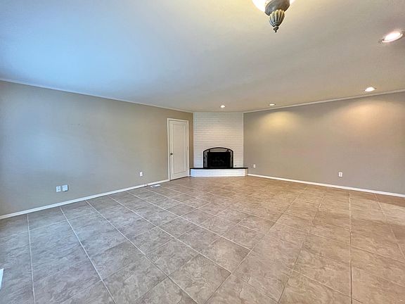 Walking in front door.