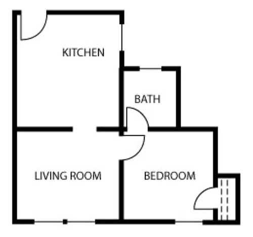 Floor plan 1 Bed