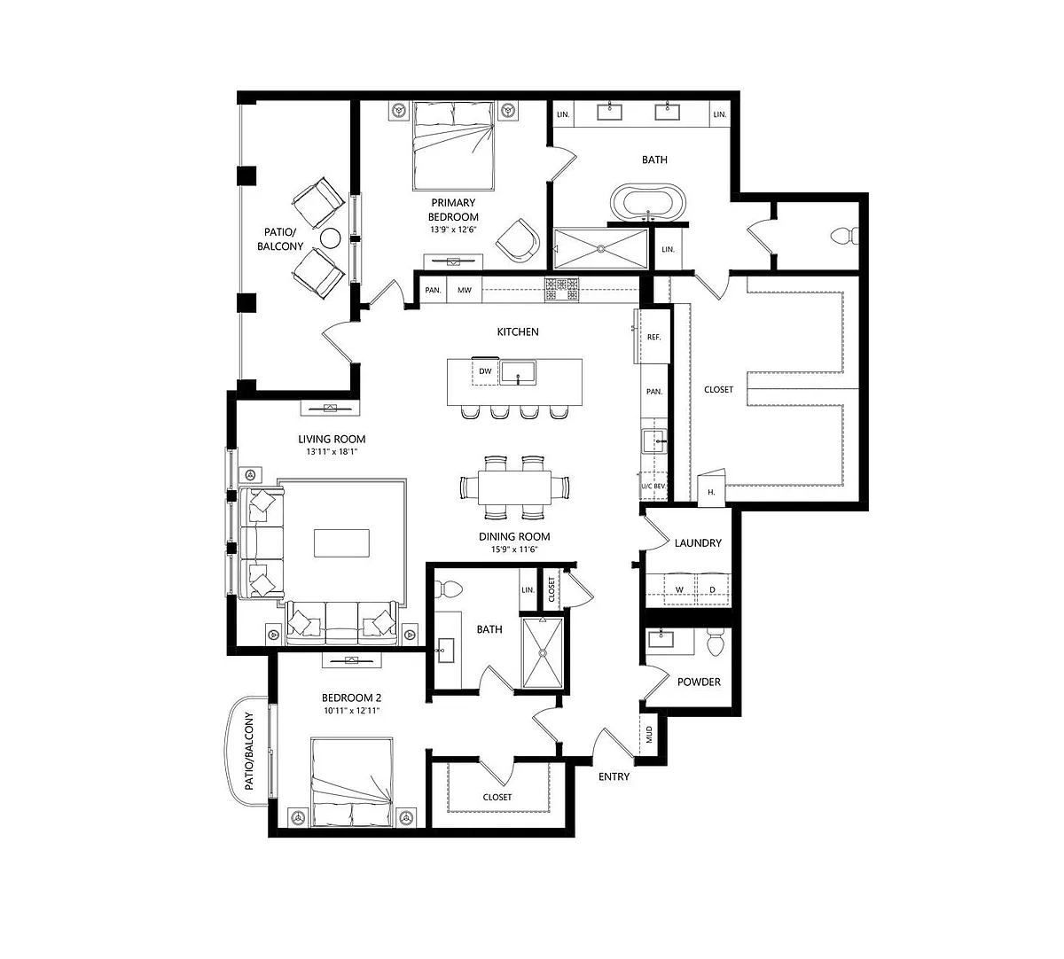 Floor plan B61
