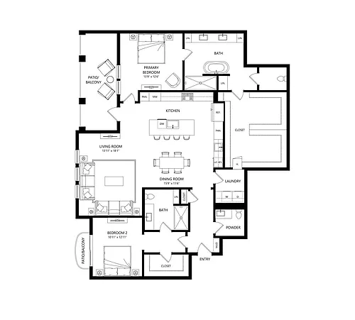 Floor plan B61