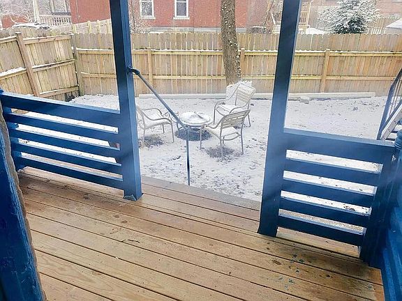 Back deck & yard