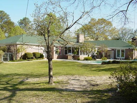 Back yard with screened porch