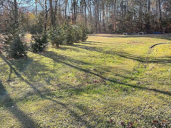 Left side of property 