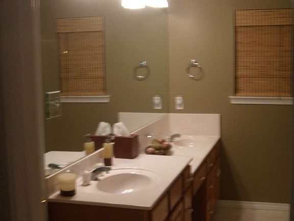Double vanity in master bathroom.
