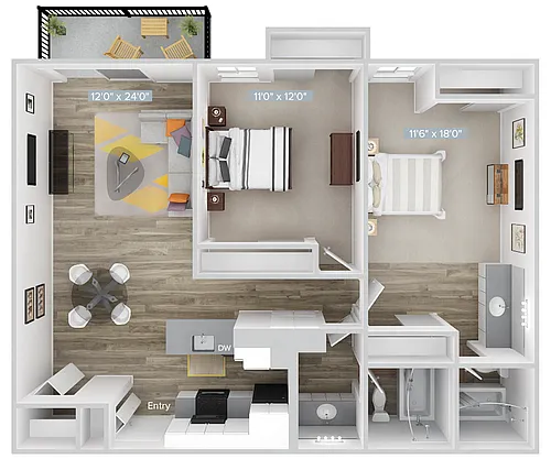 Floor plan B3-1000-1