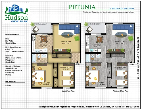 Floor plan 2 BR MD Petunia