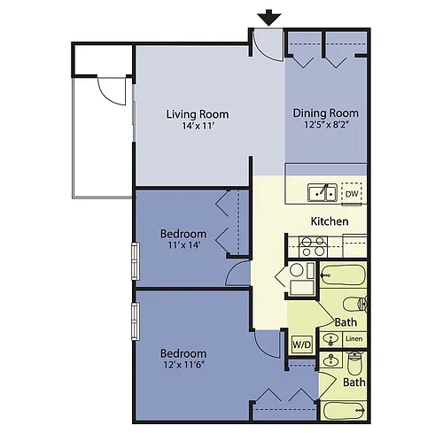 Floor plan 2x2 Ext