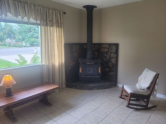 Dining Room with wood stove