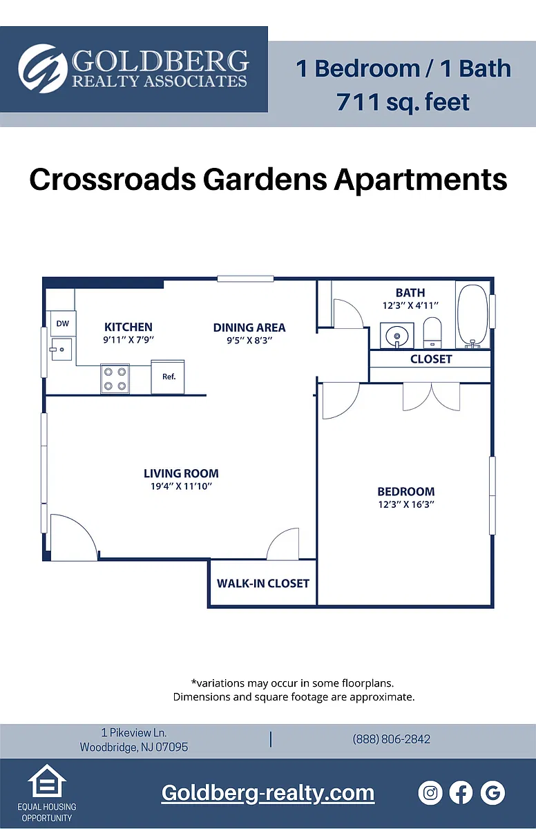 Floor plan One Bedroom