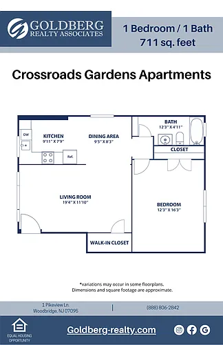 Floor plan One Bedroom