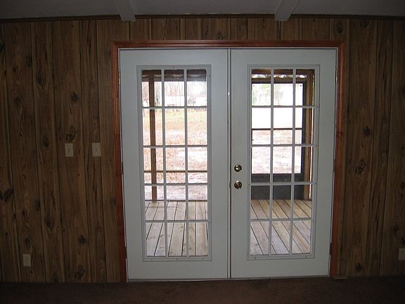 French doors to screened porch