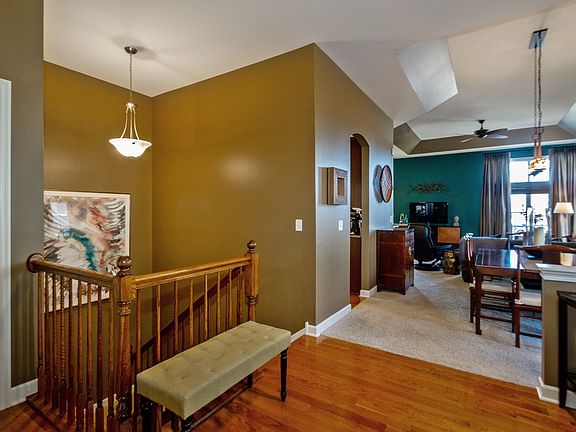 with open stairway to walkout lower level