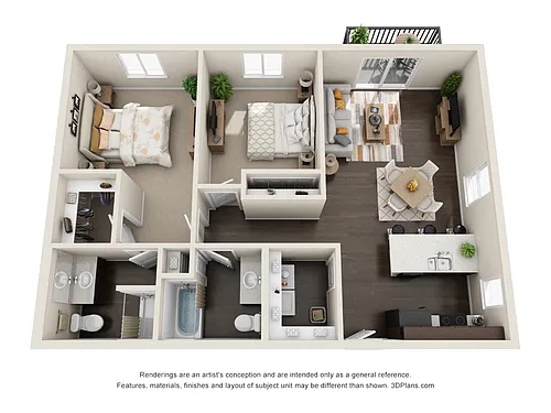 Floor plan Ag Two Bed B