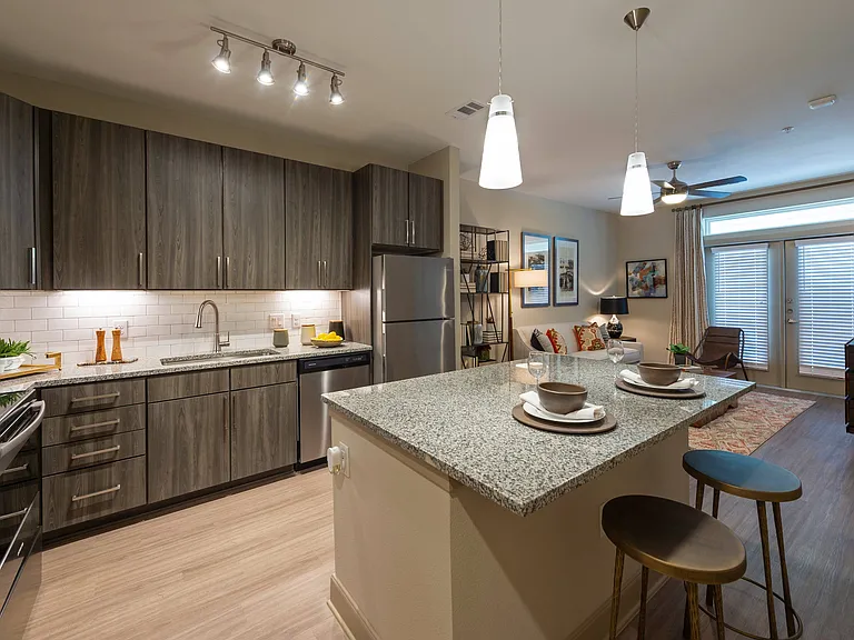 Spacious kitchens with large islands