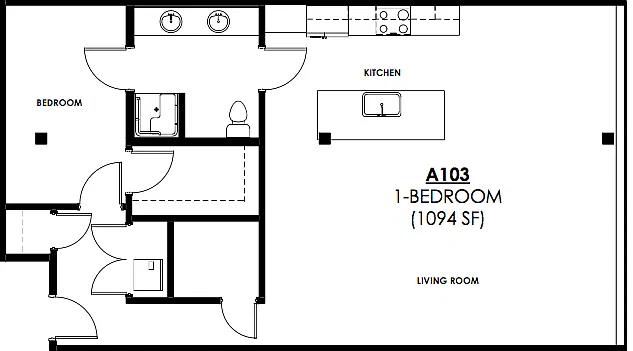 1 bed, 1094 sqft, $2,100 — Photo 1