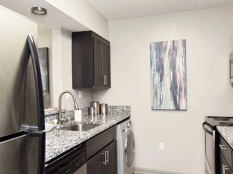 Experience modern elegance in a well-appointed kitchen.