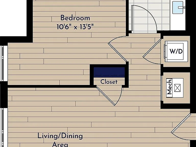 A 1BR-G One Bedroom Floor Plan A 1BR-G One Bedroom Floor Plan