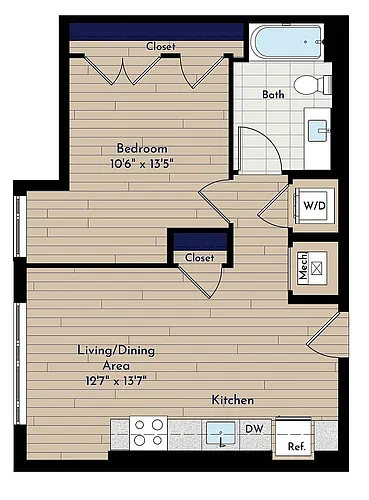 Floor plan A 1BR-G