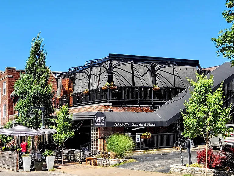 Enjoy sitting outside at Sasha's Wine Bar.