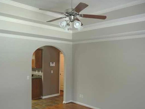 Arched entry way.
