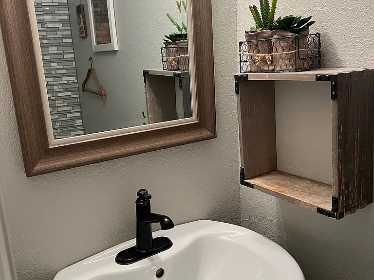 Main level powder bathroom
