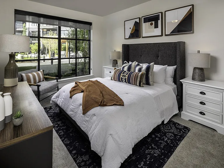 Spacious bedrooms accommodate any bed size.