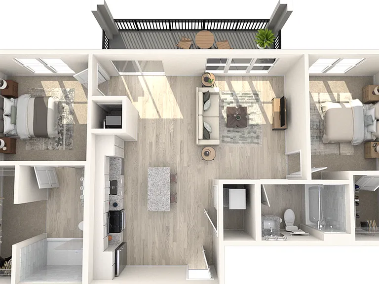 B1.0 | Two Bedroom, Two Bathroom B1.0 | Two Bedroom, Two Bathroom