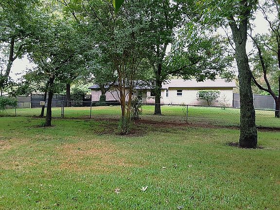 Back of house with fenced yard