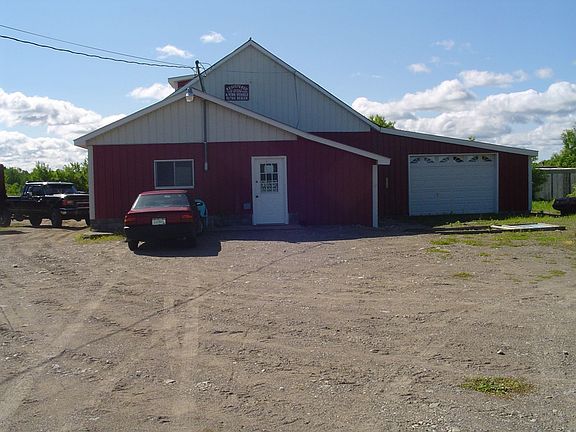 front of barn