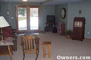 Spacious lower family room