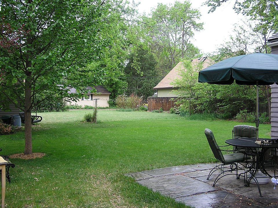 Back yard from the side yard