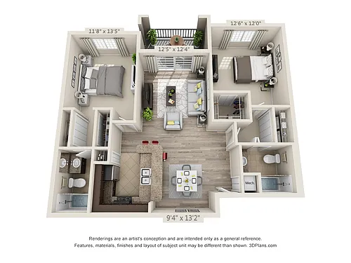 Floor plan River 2x2