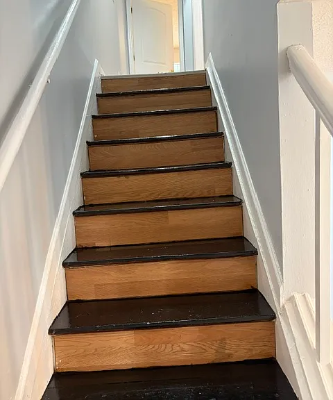 Steps bottom to top view