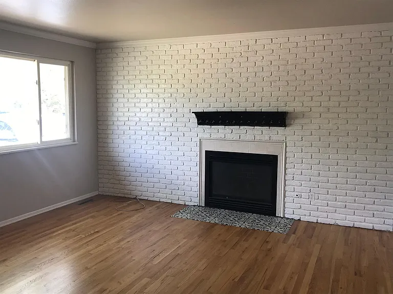 Main living area with gas fireplace