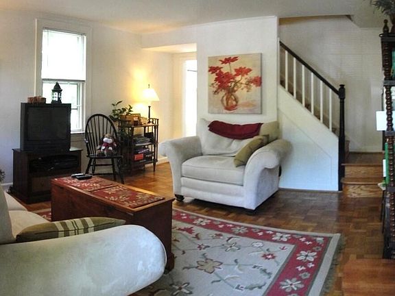 Living room with hardwood floors