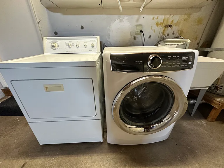 Washer and dryer provided without warranty