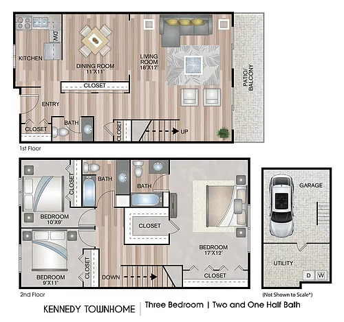 Floor plan Kennedy Townhome - Premium Plus