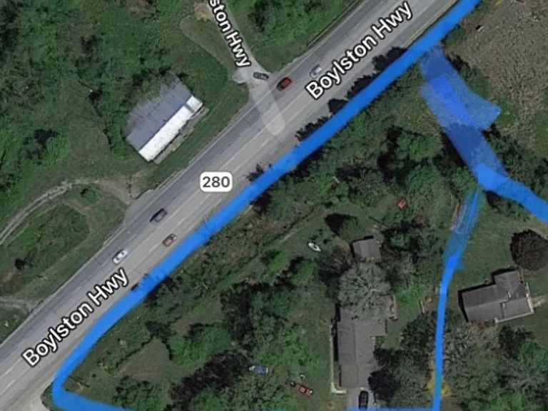 Approximate property outline of over 1.5 acres