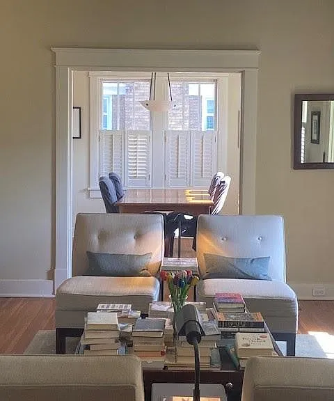 Living room looking to front dining room