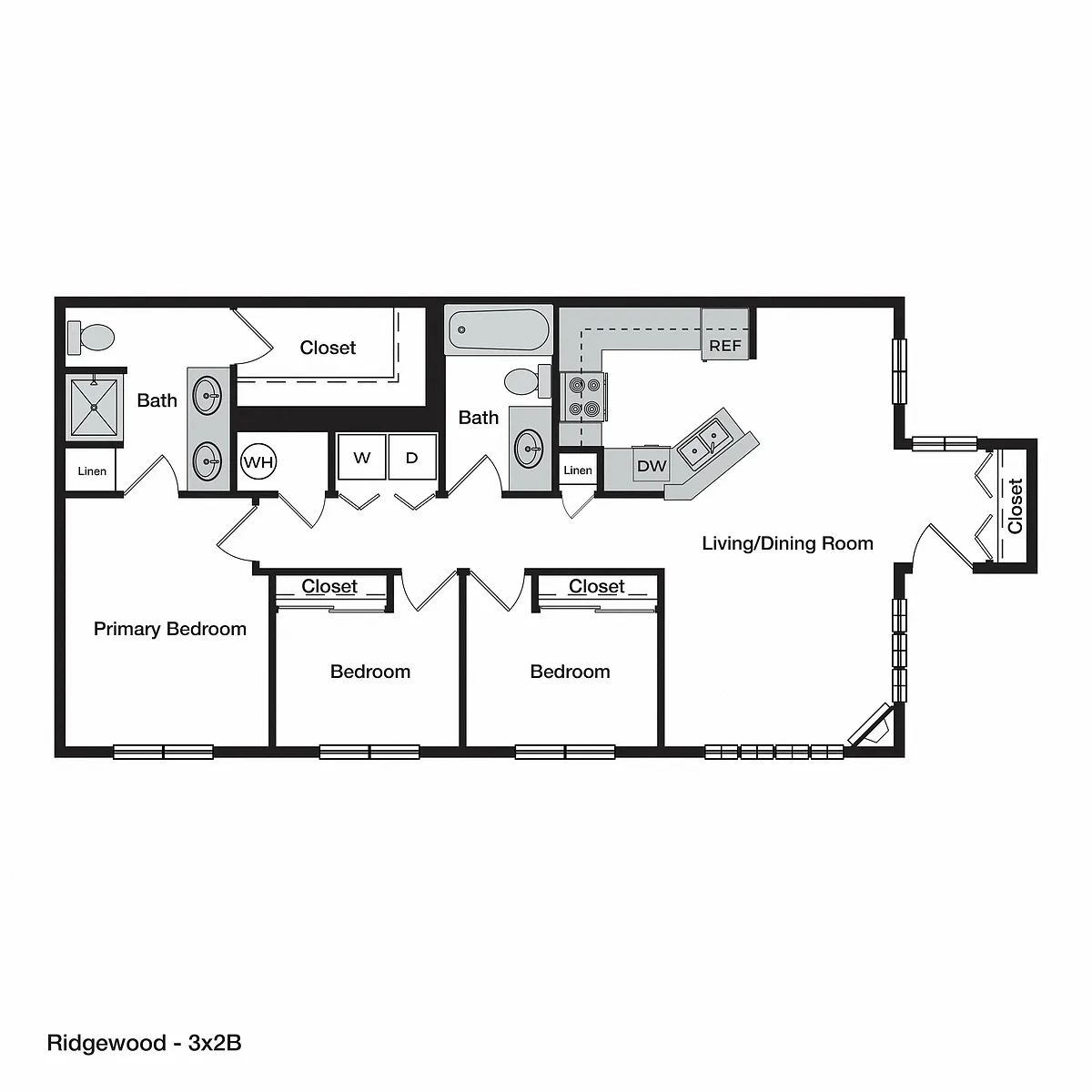 Floor plan 3X2B