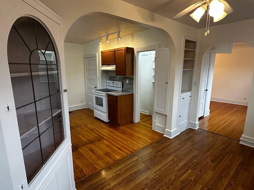 Living area with view toward kitchen