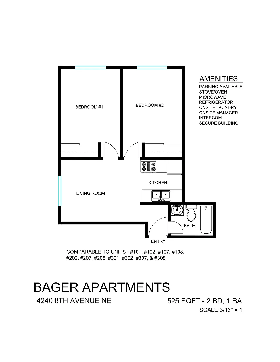 Floor plan Badger 2x1 Large