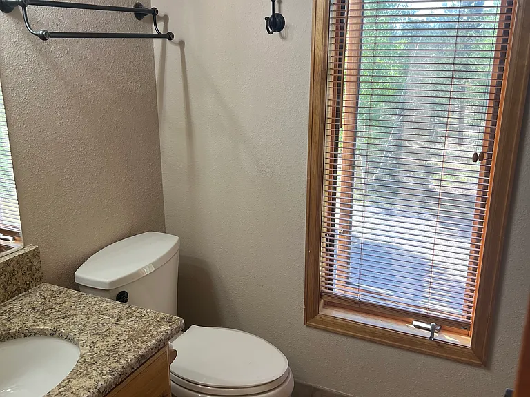 Bathroom vanity and toilet!