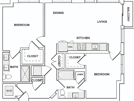 B09 2 bedroom floor plan B09 2 bedroom floor plan