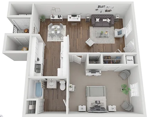 Floor plan 1 bedroom