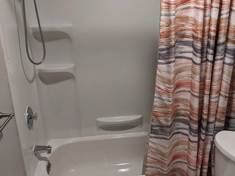 Full bathroom located on main level (second floor)