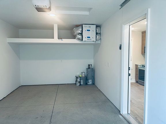 Storage area in attached garage