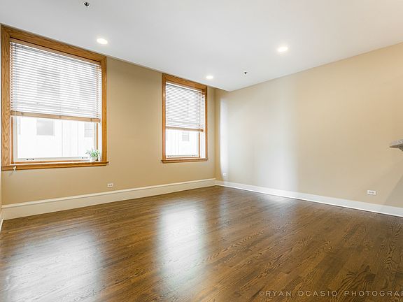 Newly refinished hardwood floors