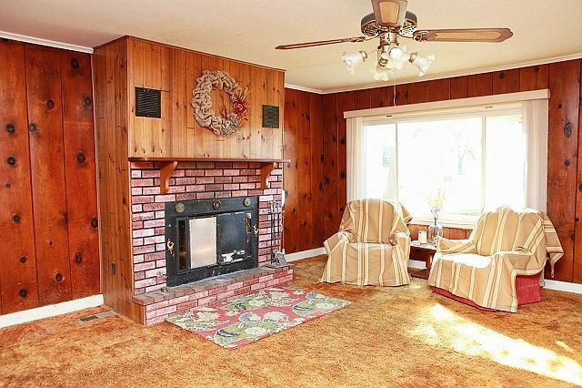 Fabulous wood burning fireplace